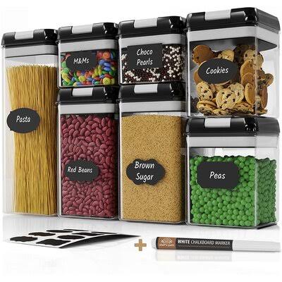 Airtight Food Storage Container Set 7 PC BPA-Free Clear G538