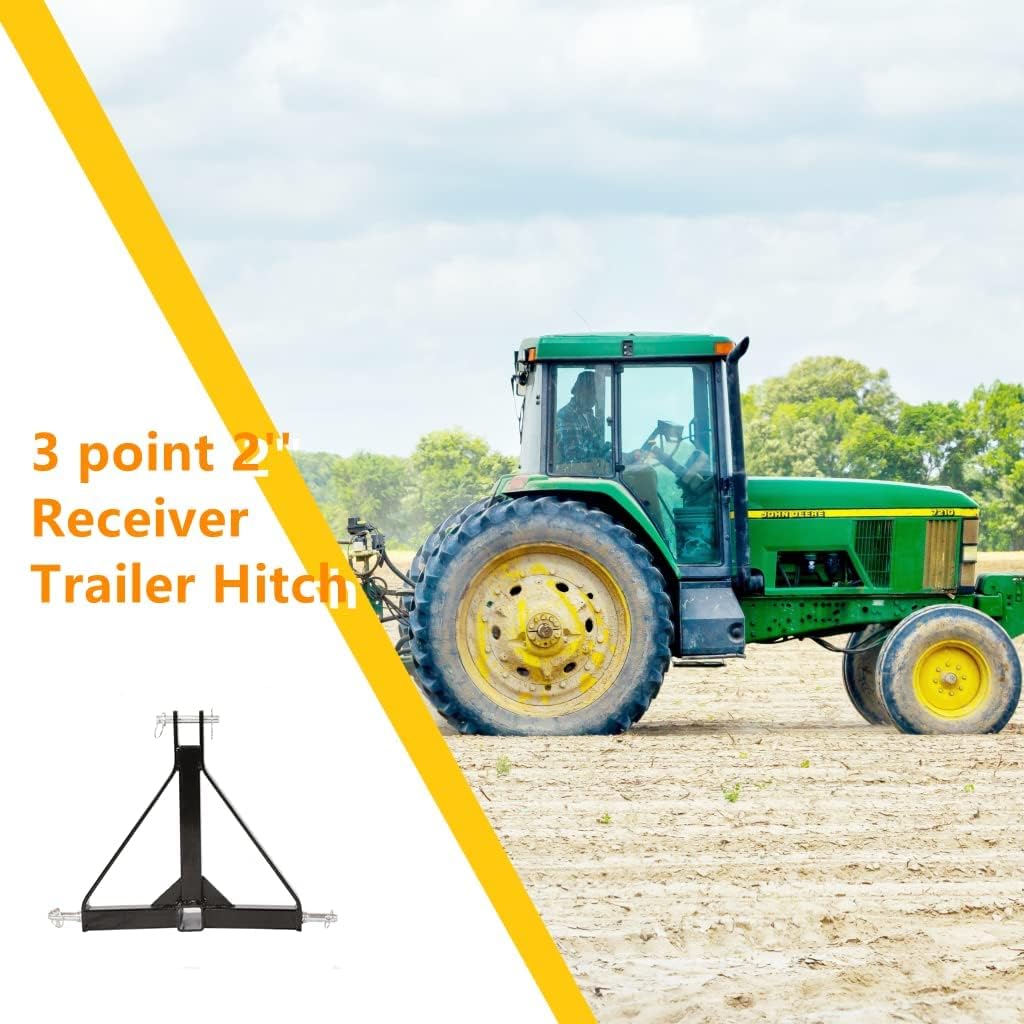 3 Point 2 Receiver Tractor Tow Hitch Drawbar Adapter Z168