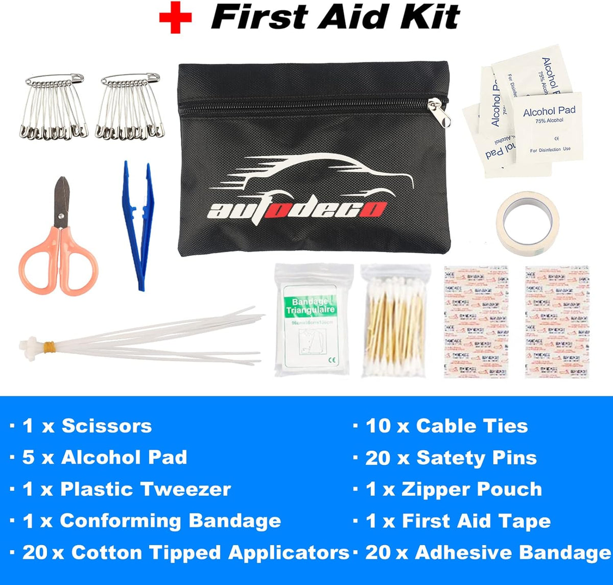 118-Piece Heavy Duty Car Roadside Emergency Kit H840