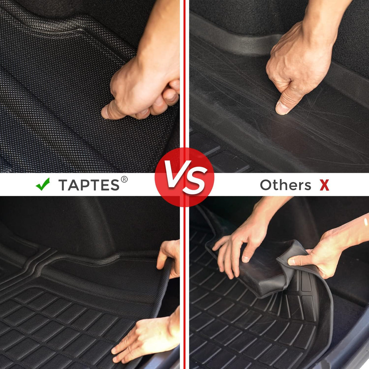 All Weather Anti-Slip Waterproof TPE Floor Mats Trunk Mat T832534