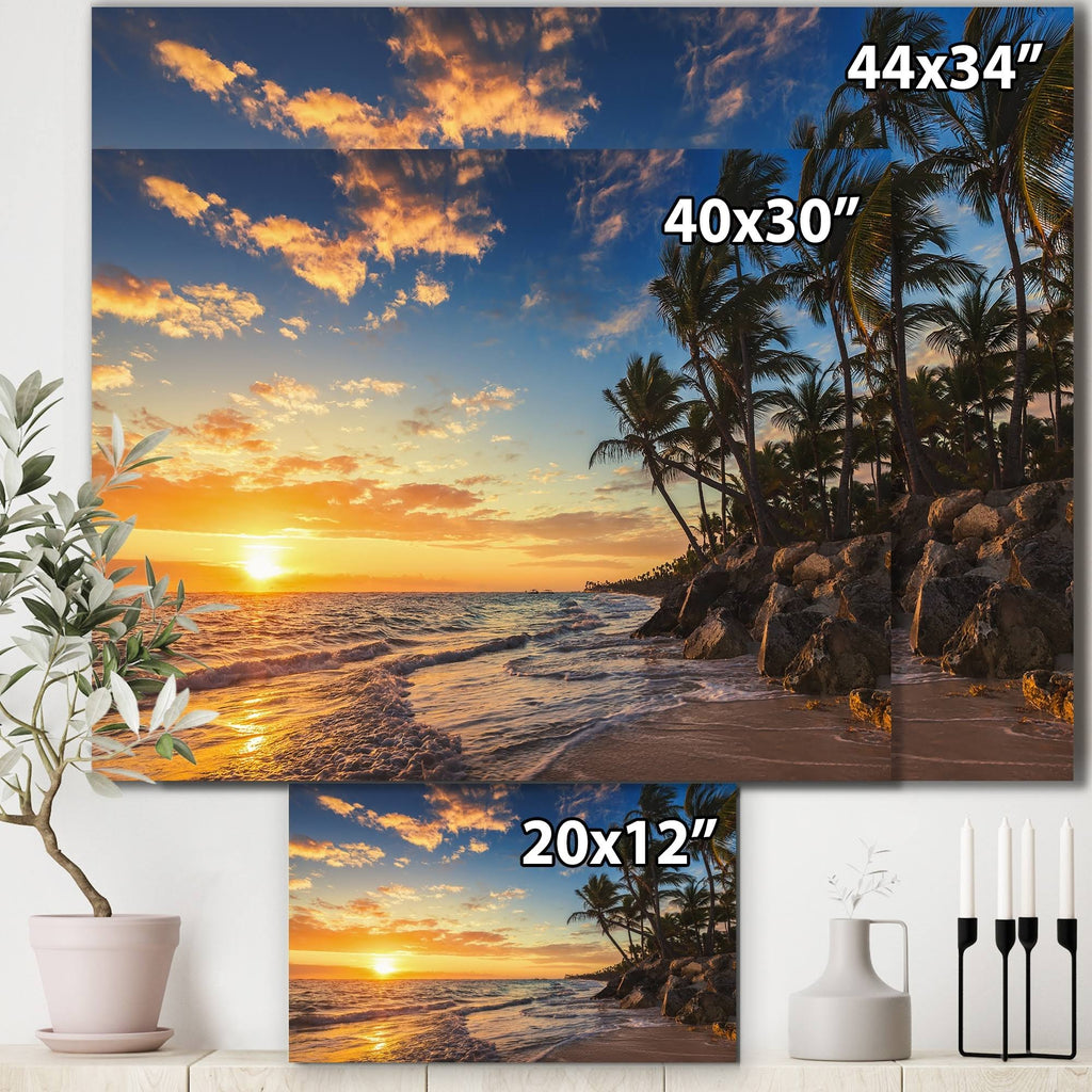 Tropical Island Beach Canvas 40 in. Wide x 20 in. High V503333