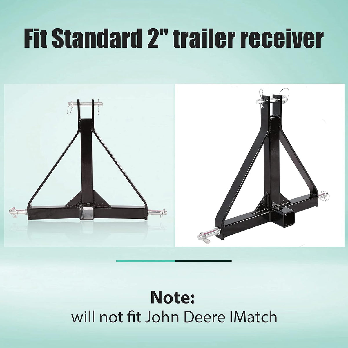 3 Point 2 Receiver Tractor Tow Hitch Drawbar Adapter Z168