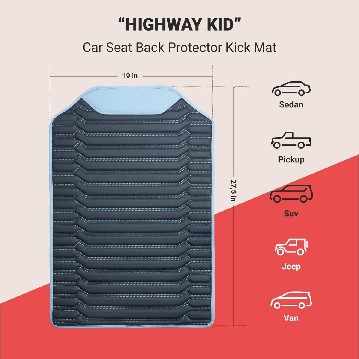 Black Brown Tan Kick Mats Back Seat Protector C7012
