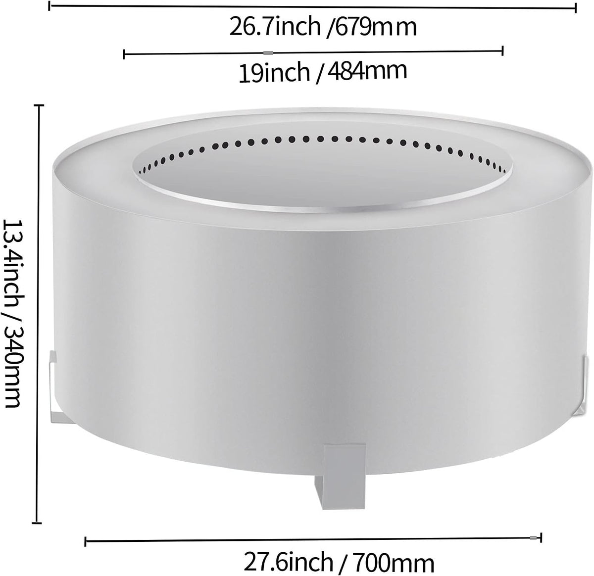Stainless Steel Smokeless Fire Pit W66867