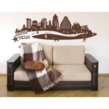 Dark Gray 59in x 20in Cityscape Wall Decal N211034