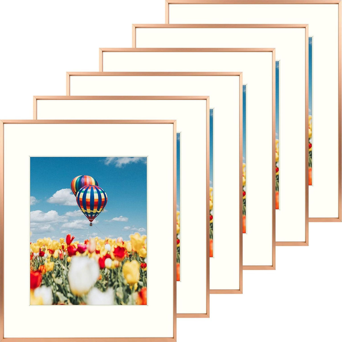 16x20 Satin Aluminum Photo Frame with Ivory Mat I242408