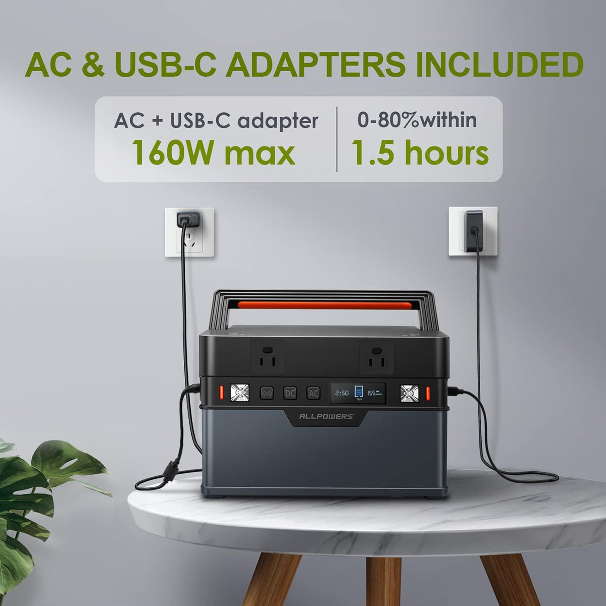 Portable Power Station 700W 606Wh Solar Generator O916691
