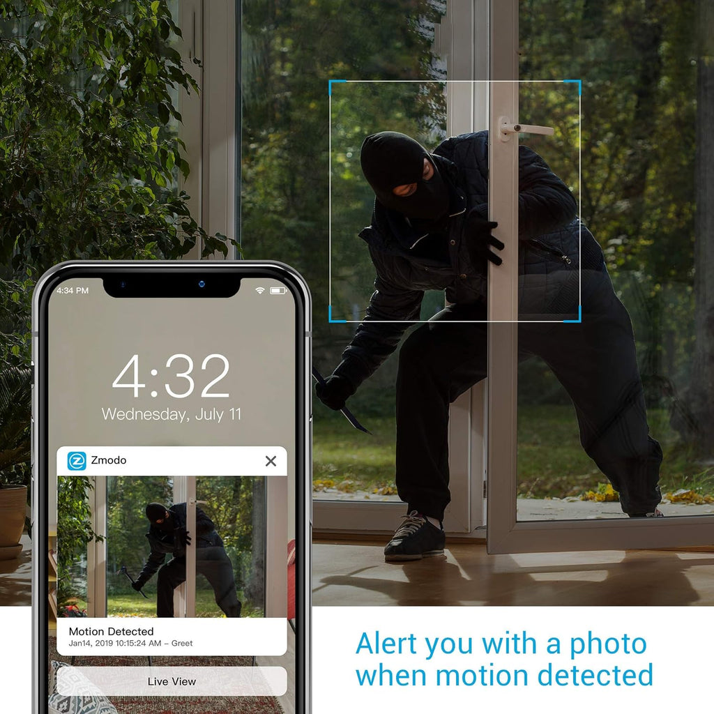1080p Full HD Wifi Outdoor Security Cameras with Night Vision, IP 66 Weatherproof, 4 Pack F76879