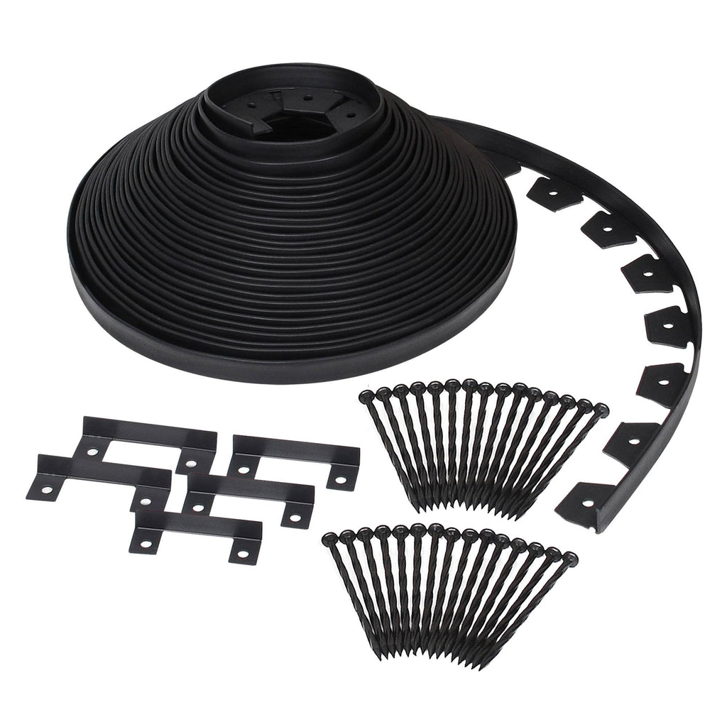 Plastic No-Dig Landscape Edging Kit, 100-Feet H943758