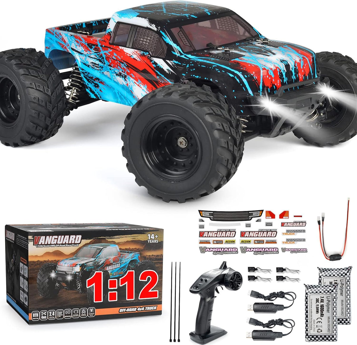 1:16 Scale 40km/h High Speed 4WD RC Car V9505