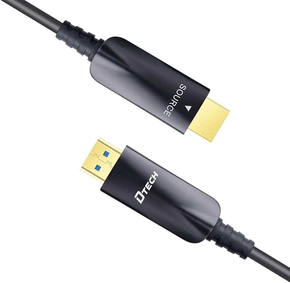 50m Fiber Optic HDMI Cable 4K 30Hz 1080p 60Hz Black B823