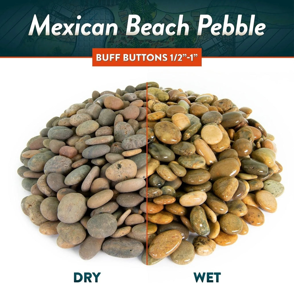 Mexican Beach Pebbles 40 lbs Smooth Round Stones H71280