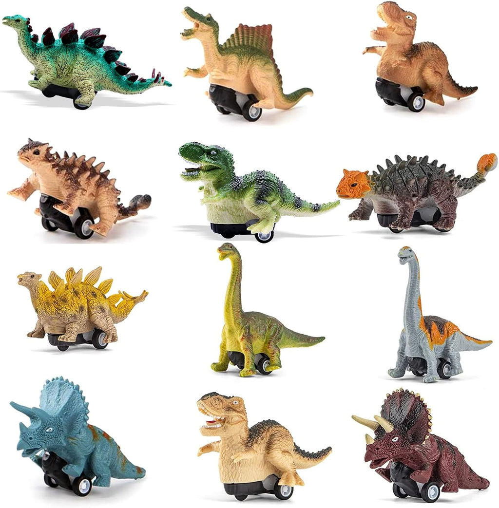 4 Pack Jumbo Prefilled Easter Eggs with Dinosaur Pull Back Cars H50062