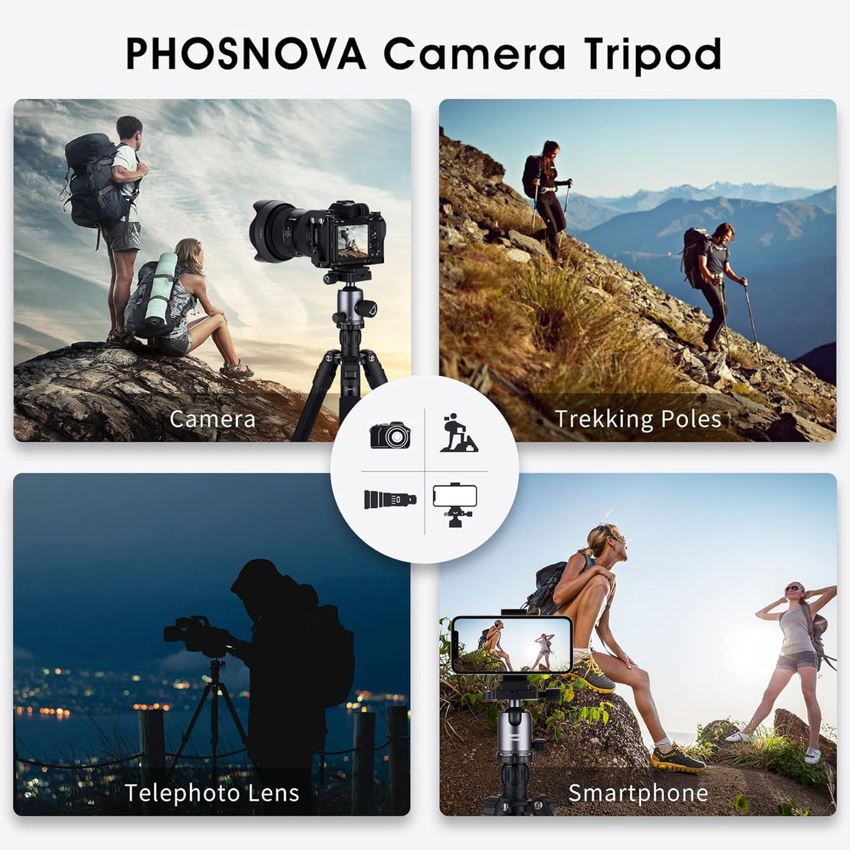 Compact Aluminum Camera Tripod with 360 Degree Ball Head Q284866