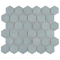 2 in. Hex Glossy Mist Porcelain Mosaic Y311