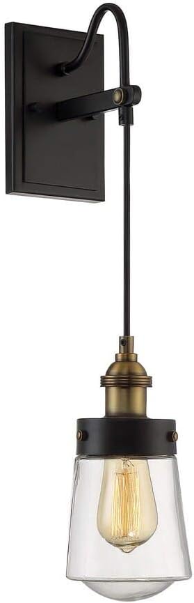 1 Light Vintage Black Sconce Wall Light L989148