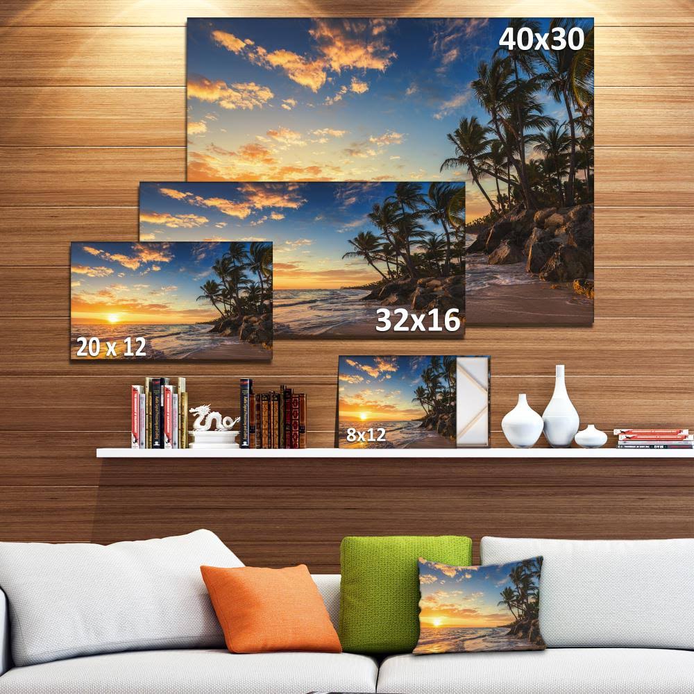 Tropical Island Beach Canvas 40 in. Wide x 20 in. High V503333