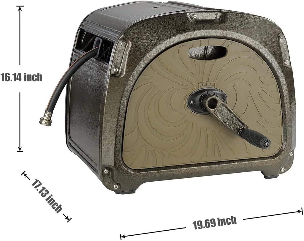 Metal Hose Reel Box with Crank Handle, 150ft Capacity Z743