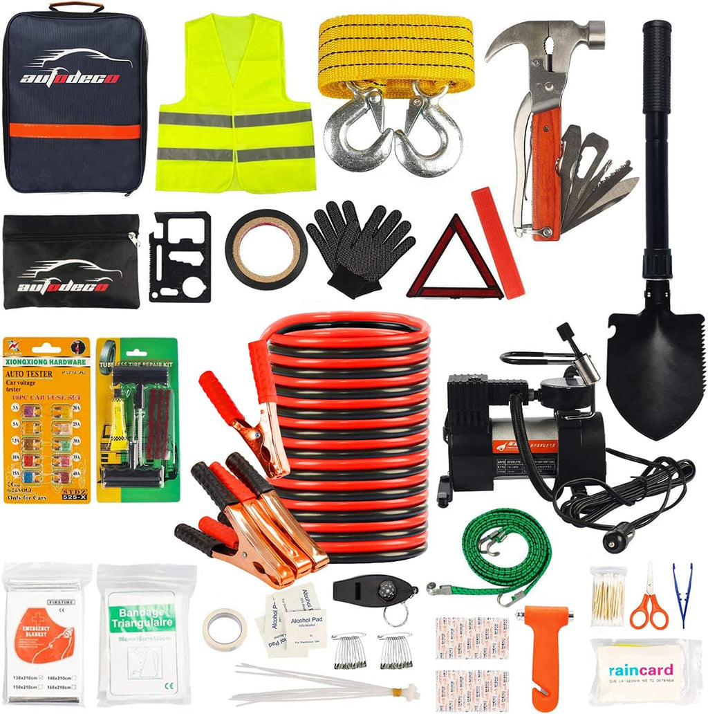 118-Piece Heavy Duty Car Roadside Emergency Kit H840