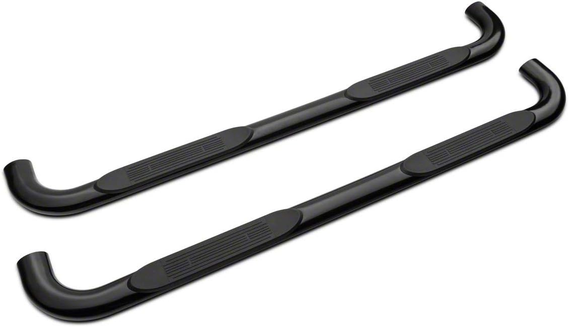 Black 4-Inch Oval Bent End Side Step Bars C21614