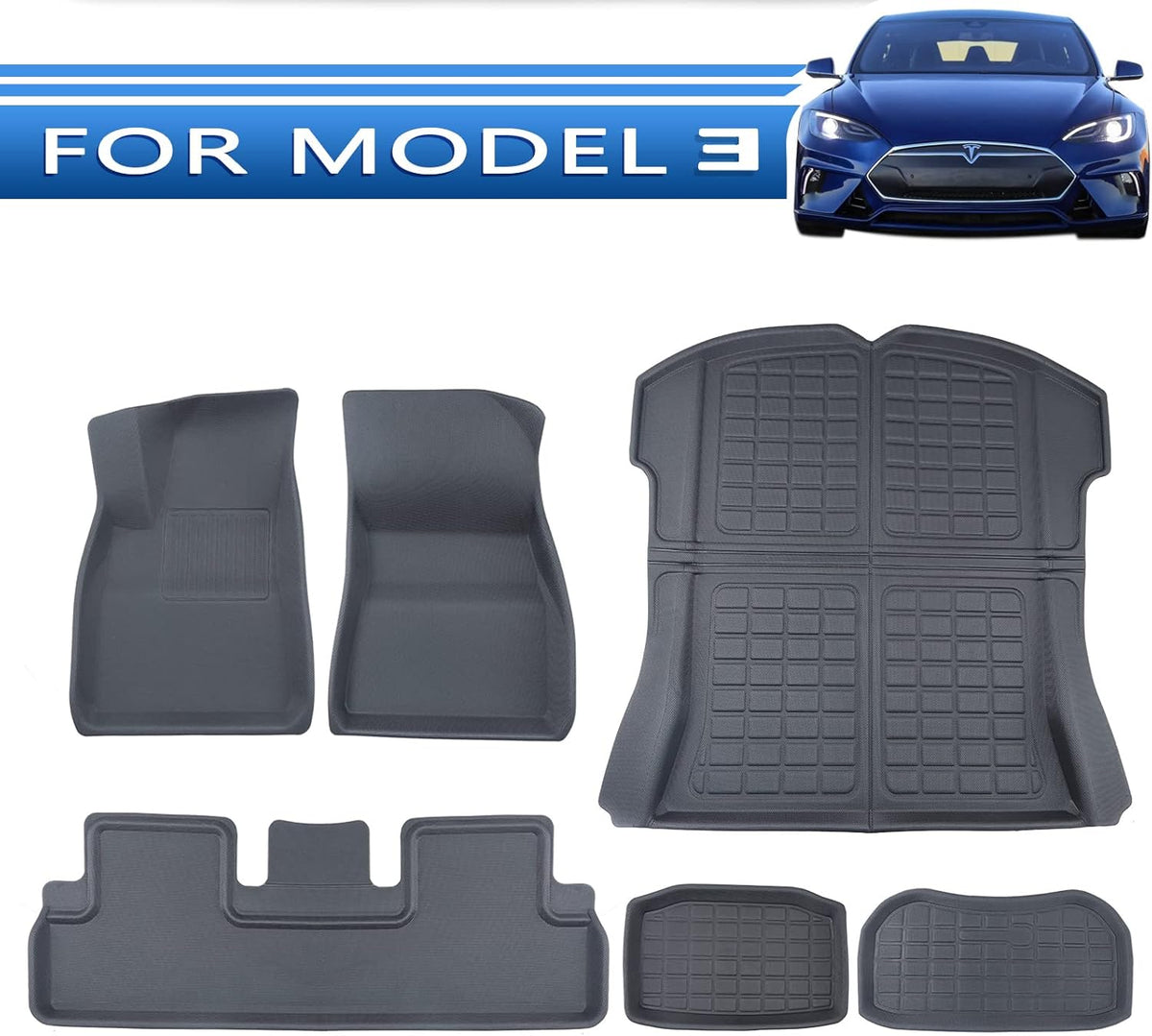 All Weather Custom Fit Floor Mats Cargo Liners 6Pcs Full Set B71837