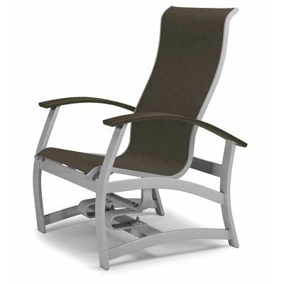Marine Grade Sling Hidden Motion Patio Chair Textured Silver P959