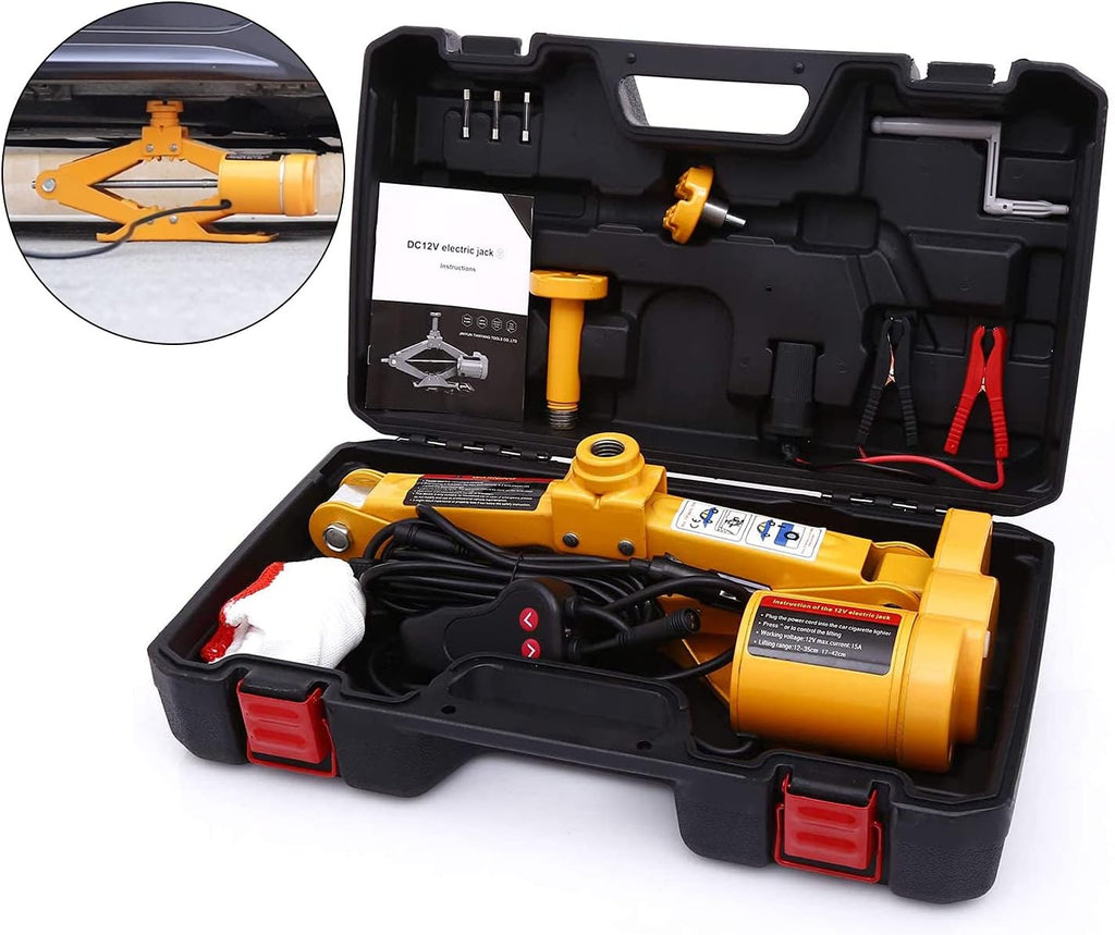 Electric Car Floor Jack 3 Ton Scissor Lift with Carrying Case L1694
