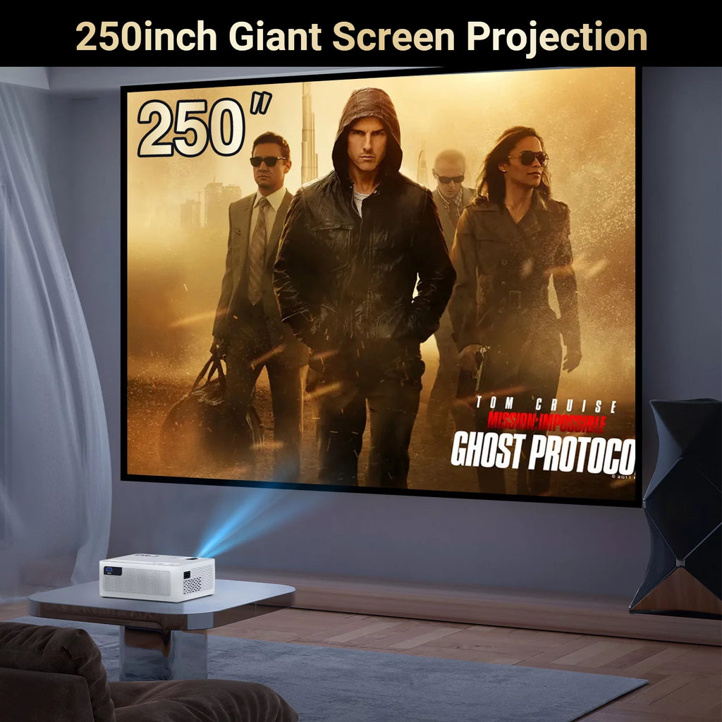 1080P 5G Wifi Bluetooth 5.1 4K Outdoor Movie Projector with 120 Screen P8238