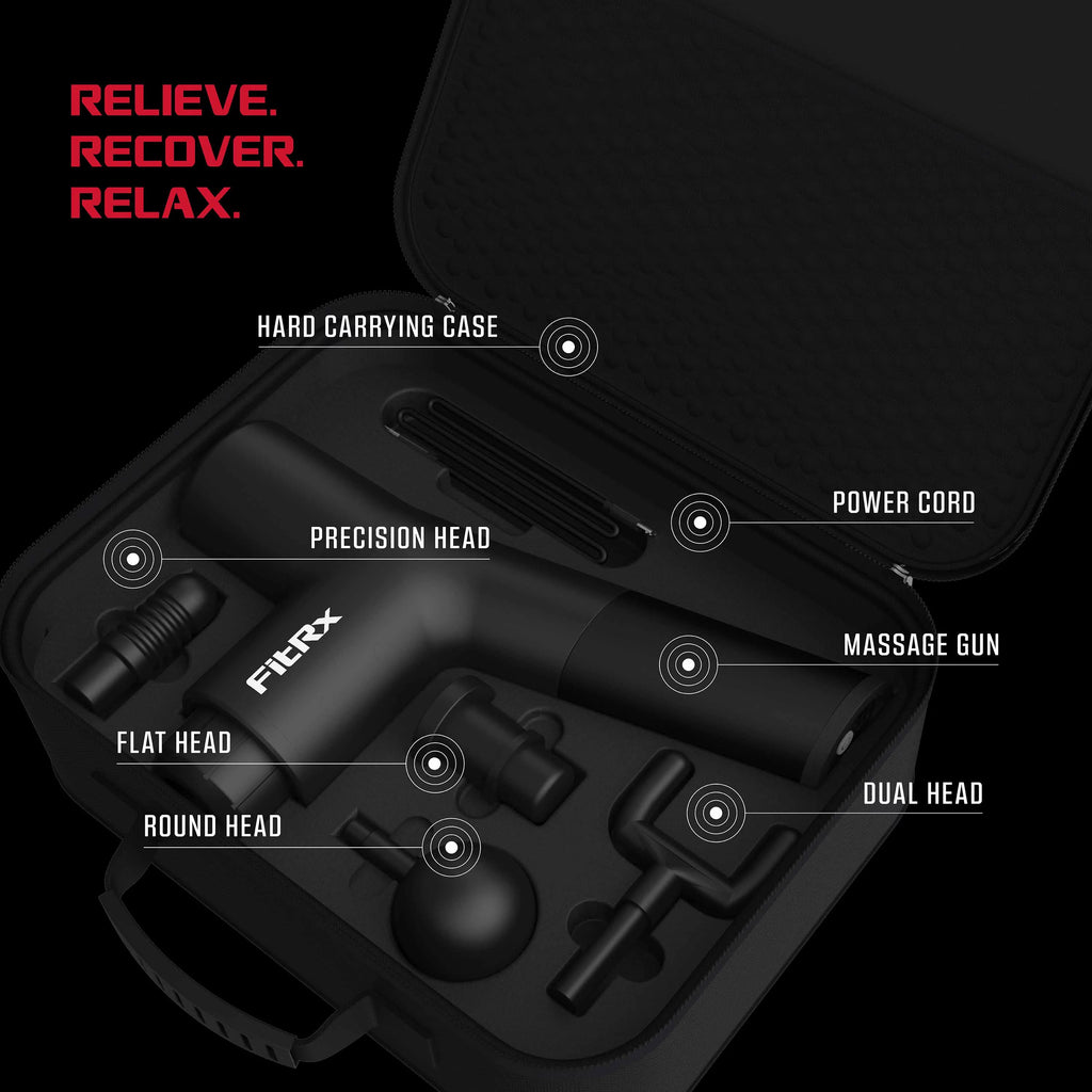 Handheld Percussion Massage Gun with Attachments X24442