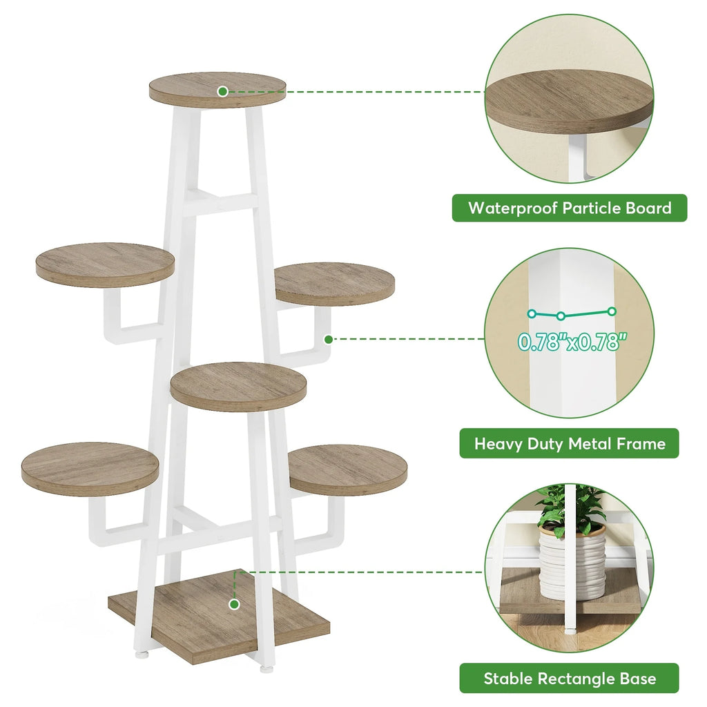 7 Tier Wooden Plant Stand H769361