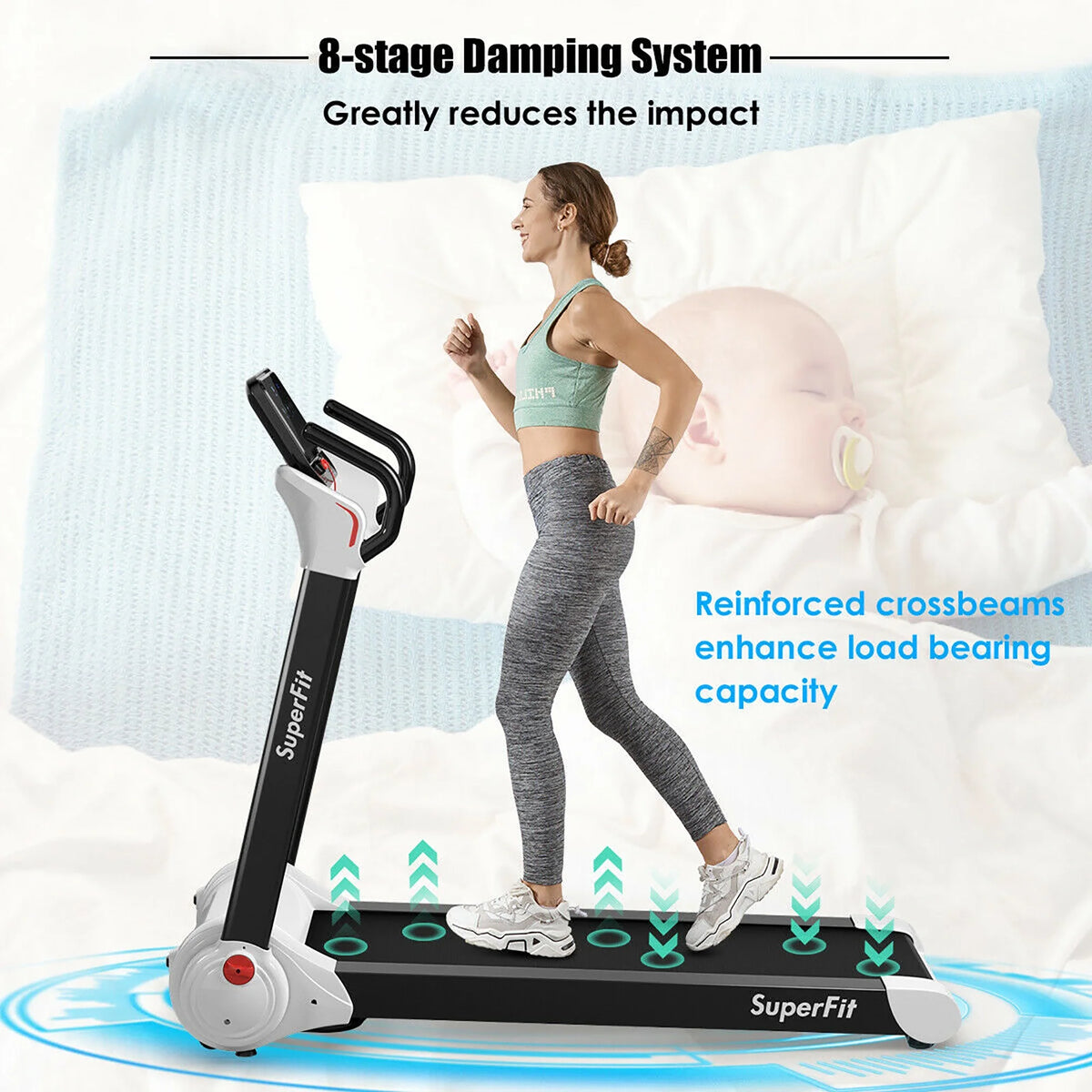 Folding Electric Motorized Treadmill N747660