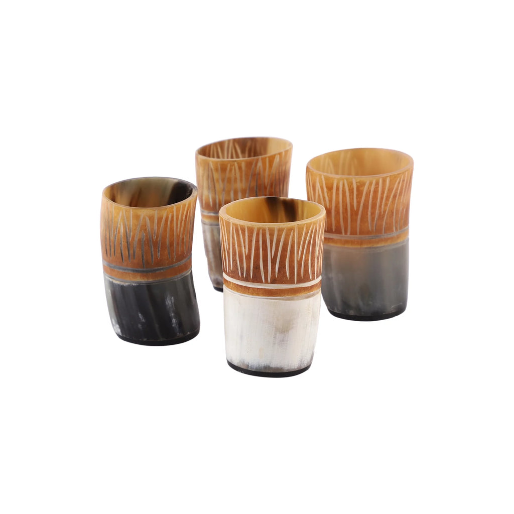 Drinking Horn Shot Cup Glass Ceramic Food Safe 6 Pack Q7644