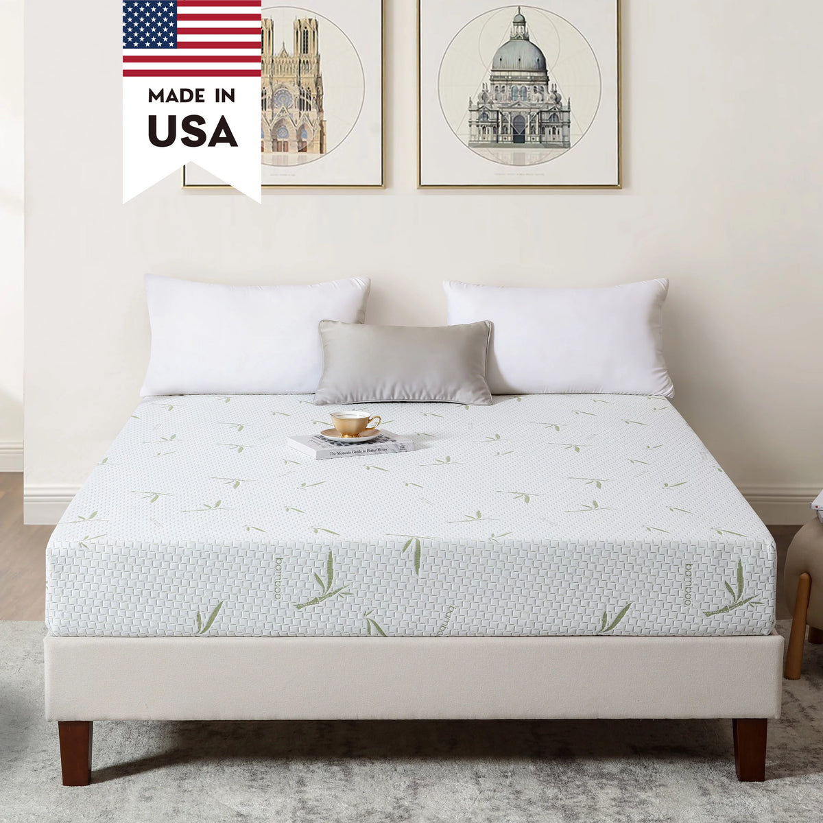 Green Tea Gel Memory Foam Mattress Twin Size Z3345
