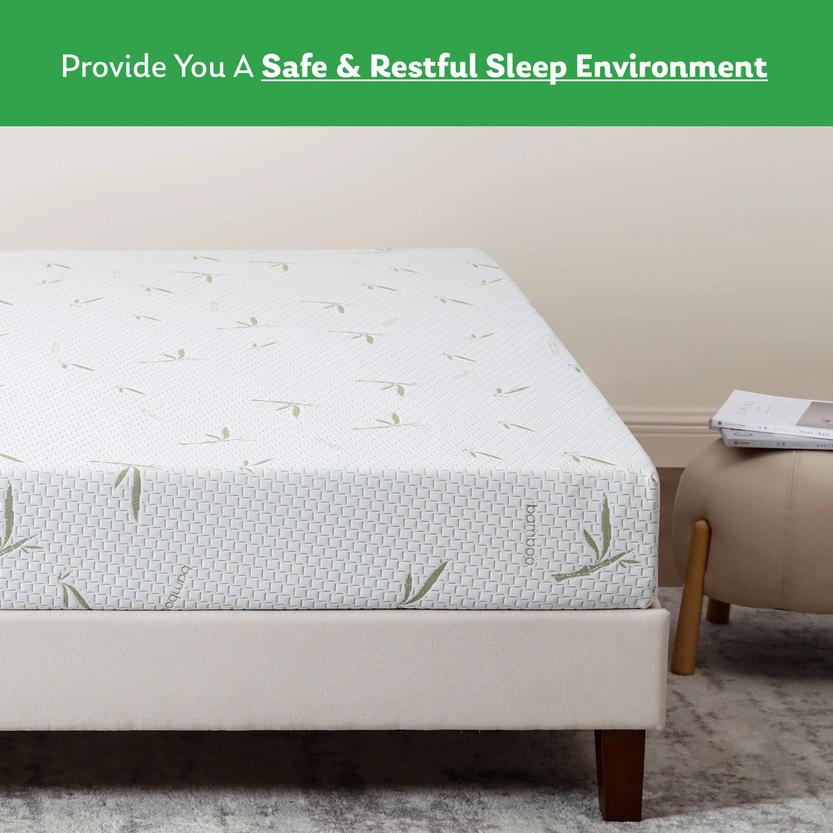 Green Tea Gel Memory Foam Mattress Twin Size Z3345