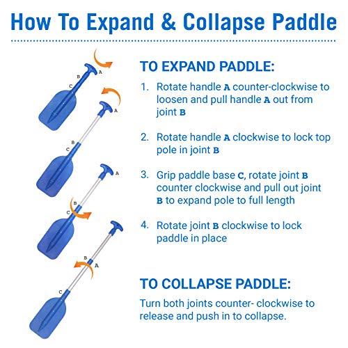 Telescoping Plastic Collapsible Boat Paddle H639837