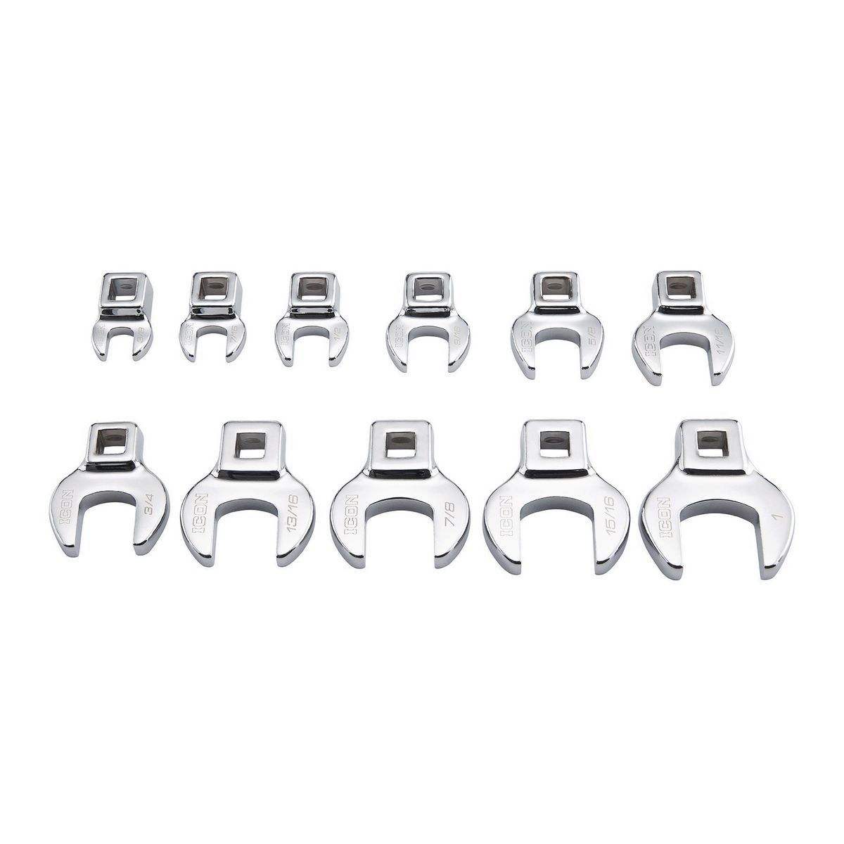3/8 in. Drive SAE Crowfoot Wrench Set, 11-Piece D7518