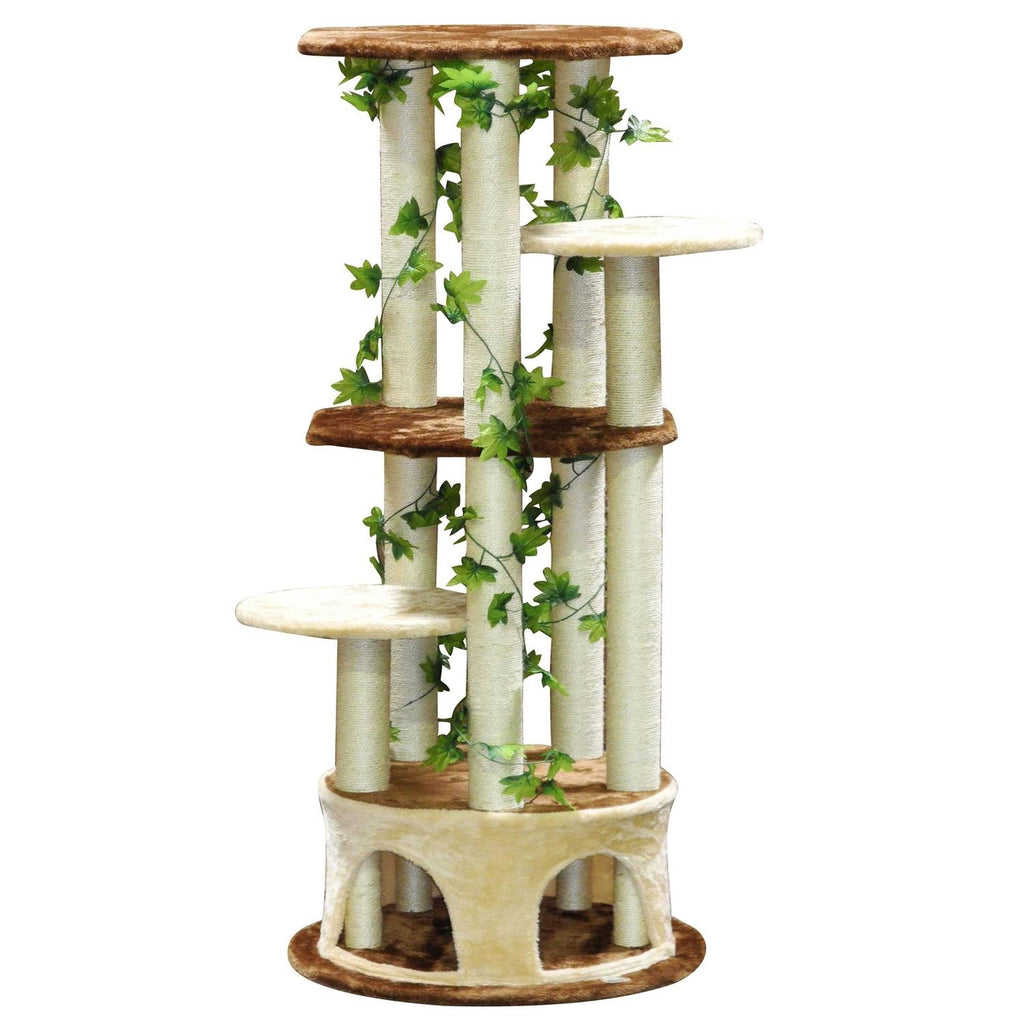 61 Forest Cat Tree House Furniture with Leaves E21455