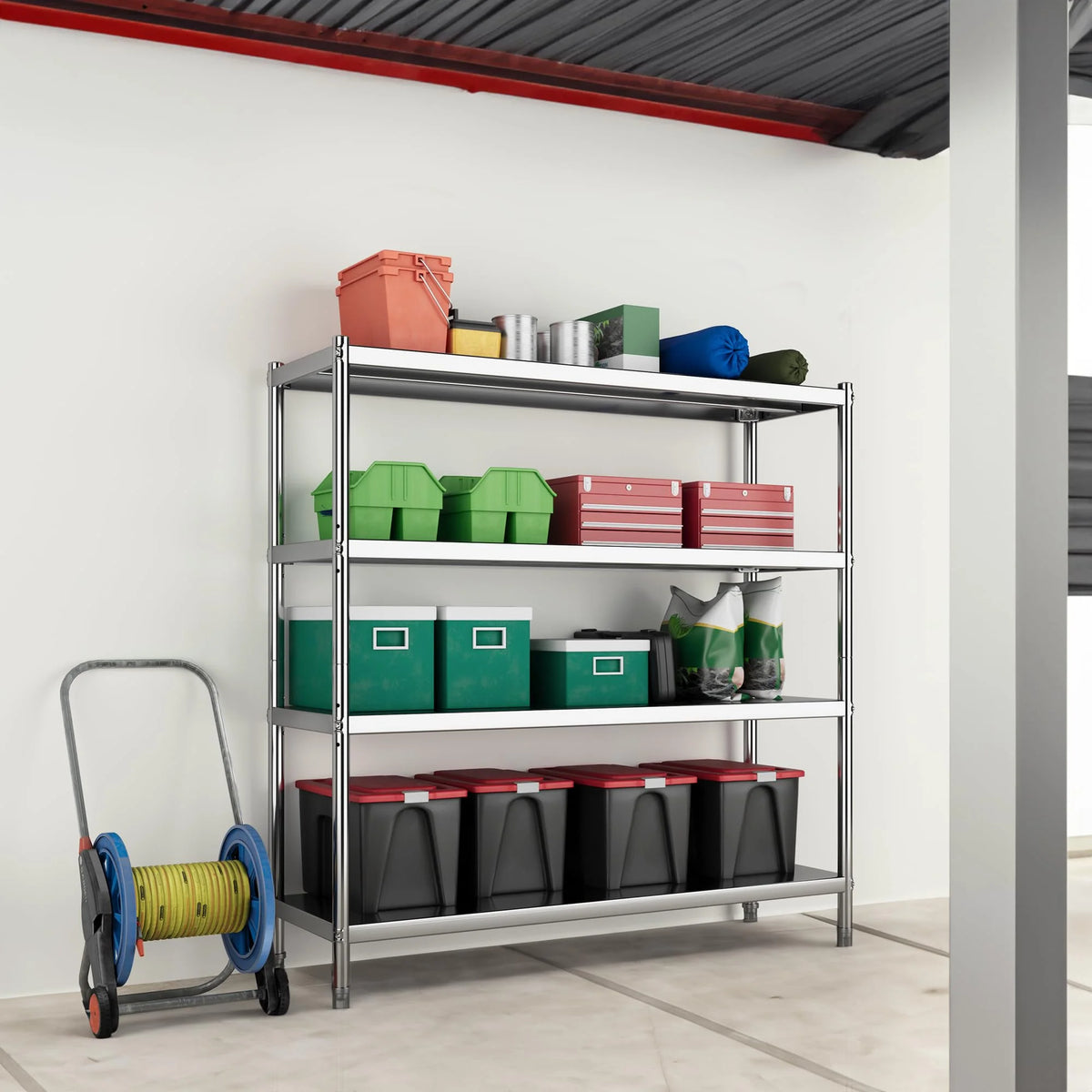 Stainless Steel 4 Tier Storage Shelf D30822