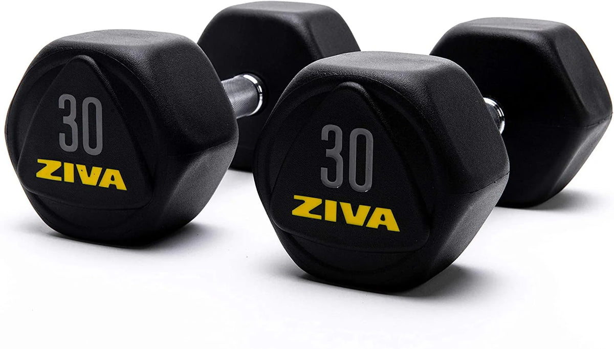 20 Lbs Urethane Rubber Hex Dumbbells J172