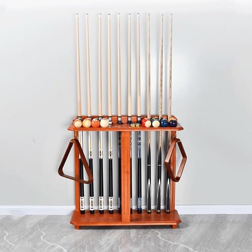 Freestanding Pool Cue Stand Rack Holds 10 Sticks Black K16837