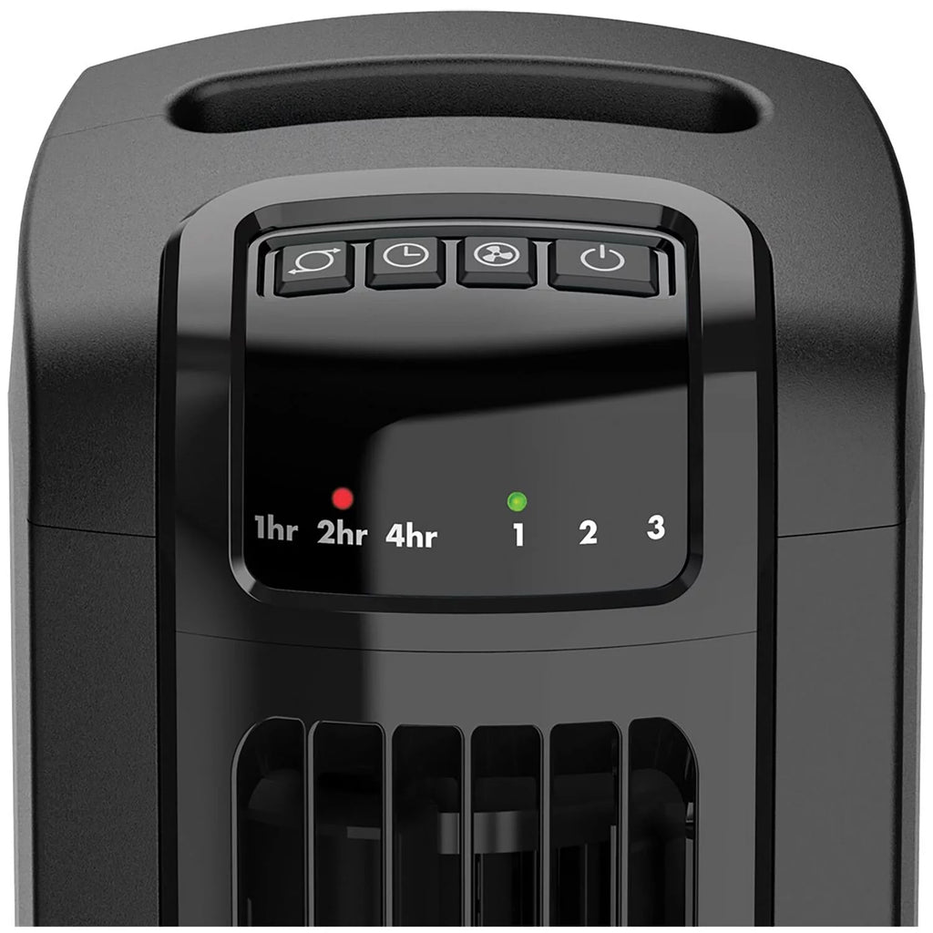 Black 3-Speed Oscillating Tower Fan with Timer and Remote V4577