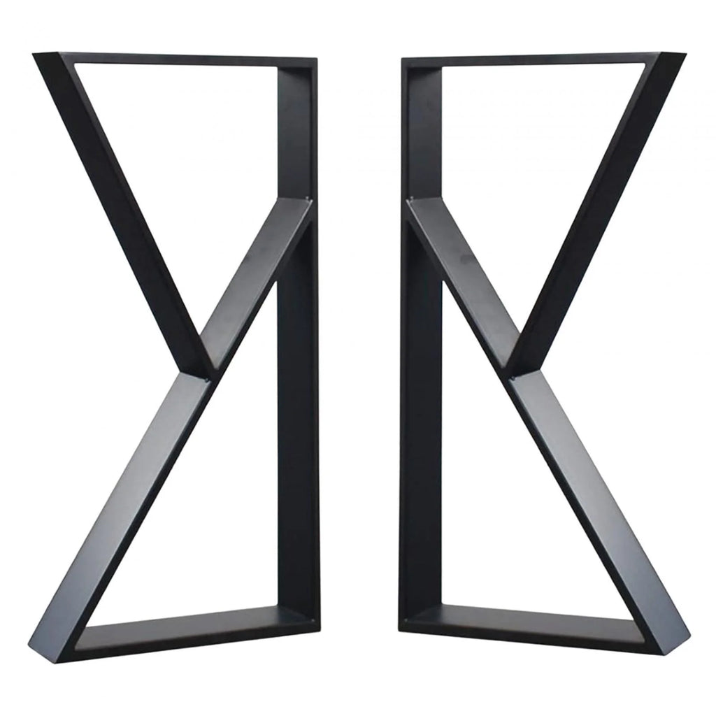 Black Metal Table Legs 2Pcs Z714279