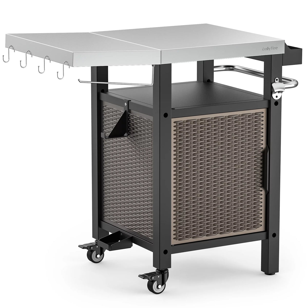 Stainless Pizza Oven Cart with Storage Cabinet A1772