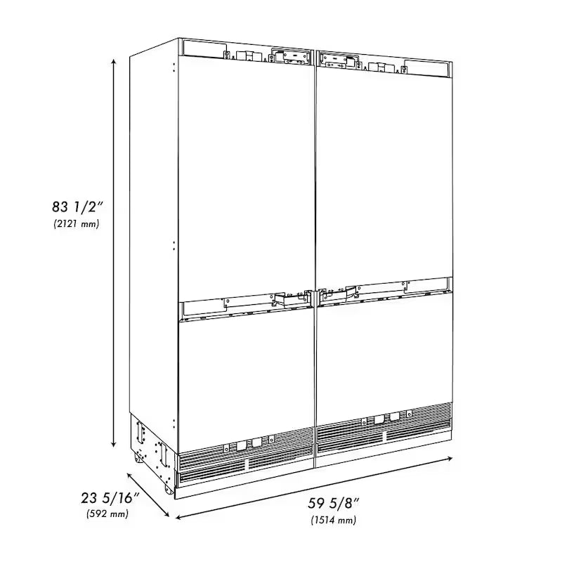 60 in. 4-Door French Door Refrigerator with Ice and Water Dispenser G3996