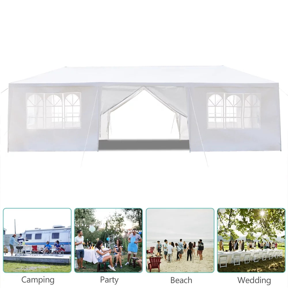 10' x 10' Waterproof White Canopy Tent W11035