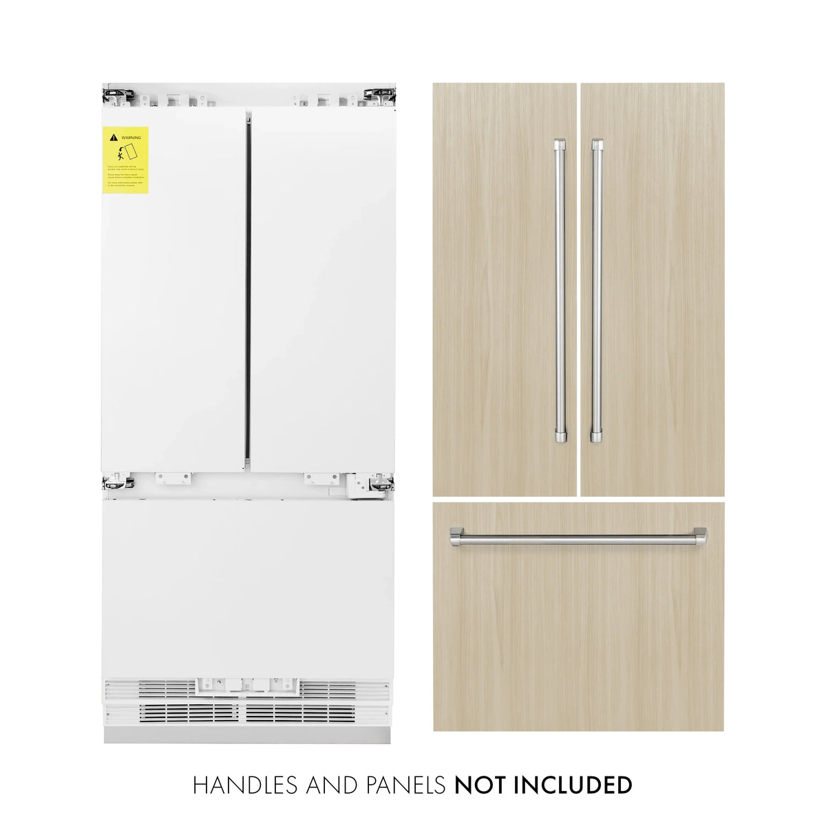 36 In. 19.6 cu. Ft. Panel Ready Built-In 3-Door French Door Refrigerator with Internal Water and Ice Dispenser D3435