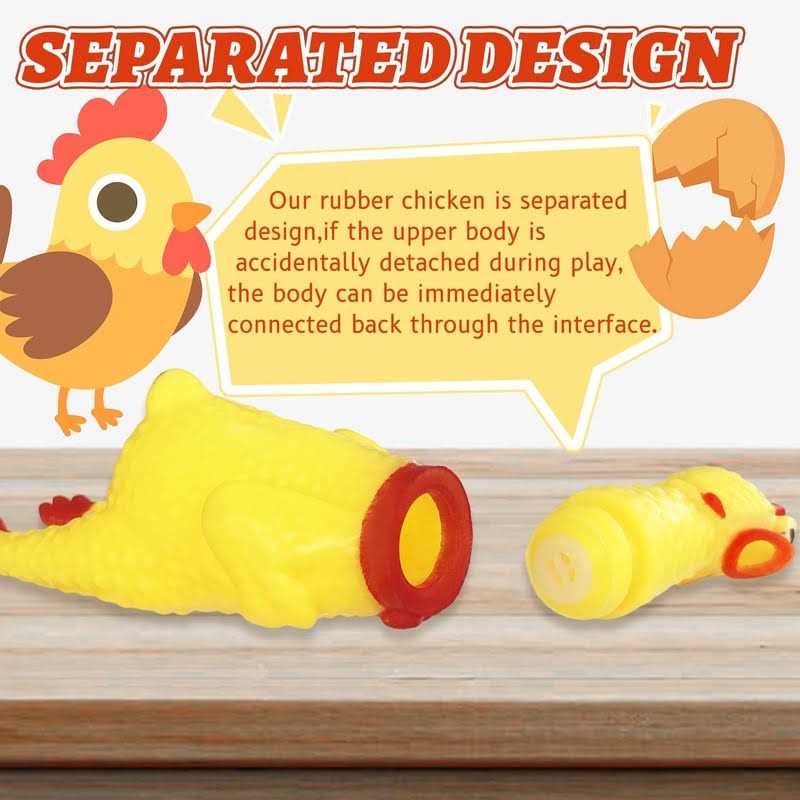 Yellow Rubber Chicken 20 Pcs K5581