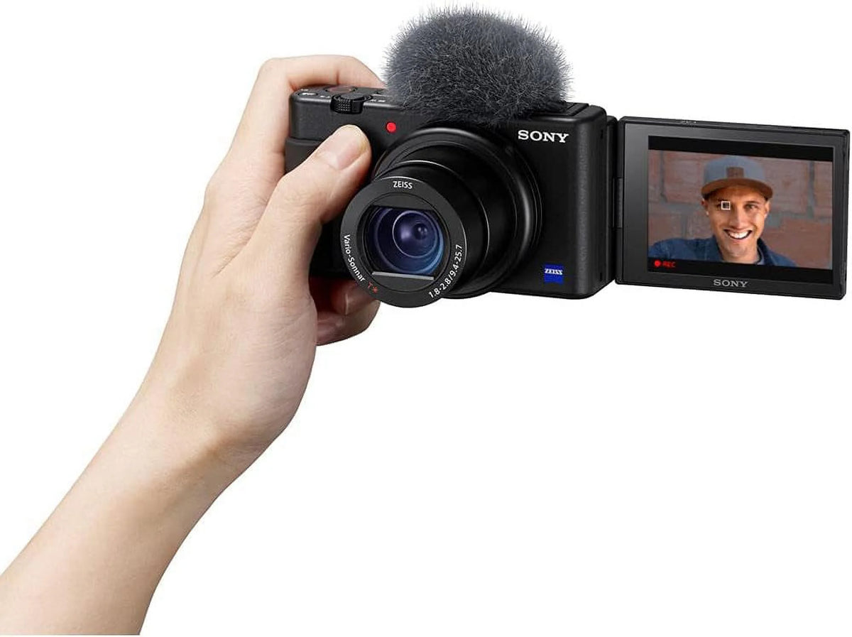 Black Compact Digital Camera with Memory Card and Tripod H792058