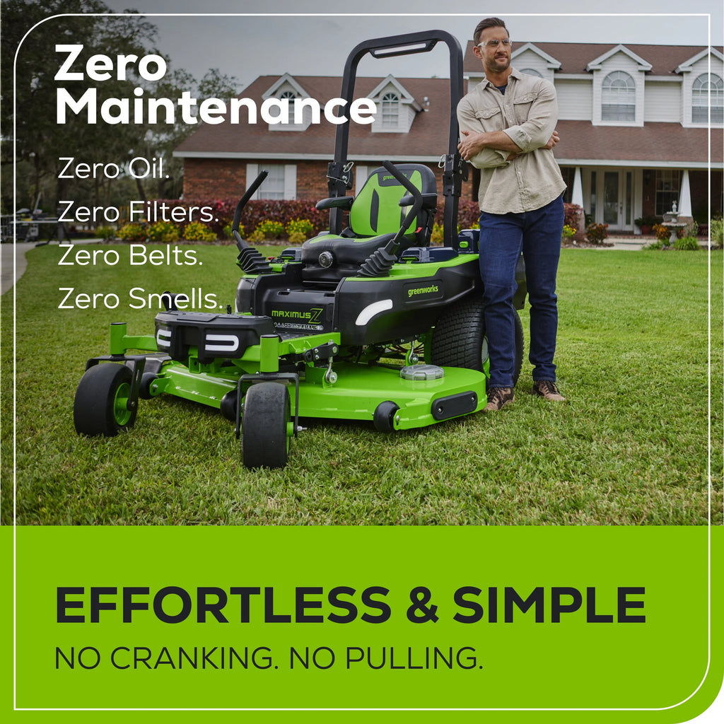 60V Zero Turn Riding Mower with Batteries and Charger N994968