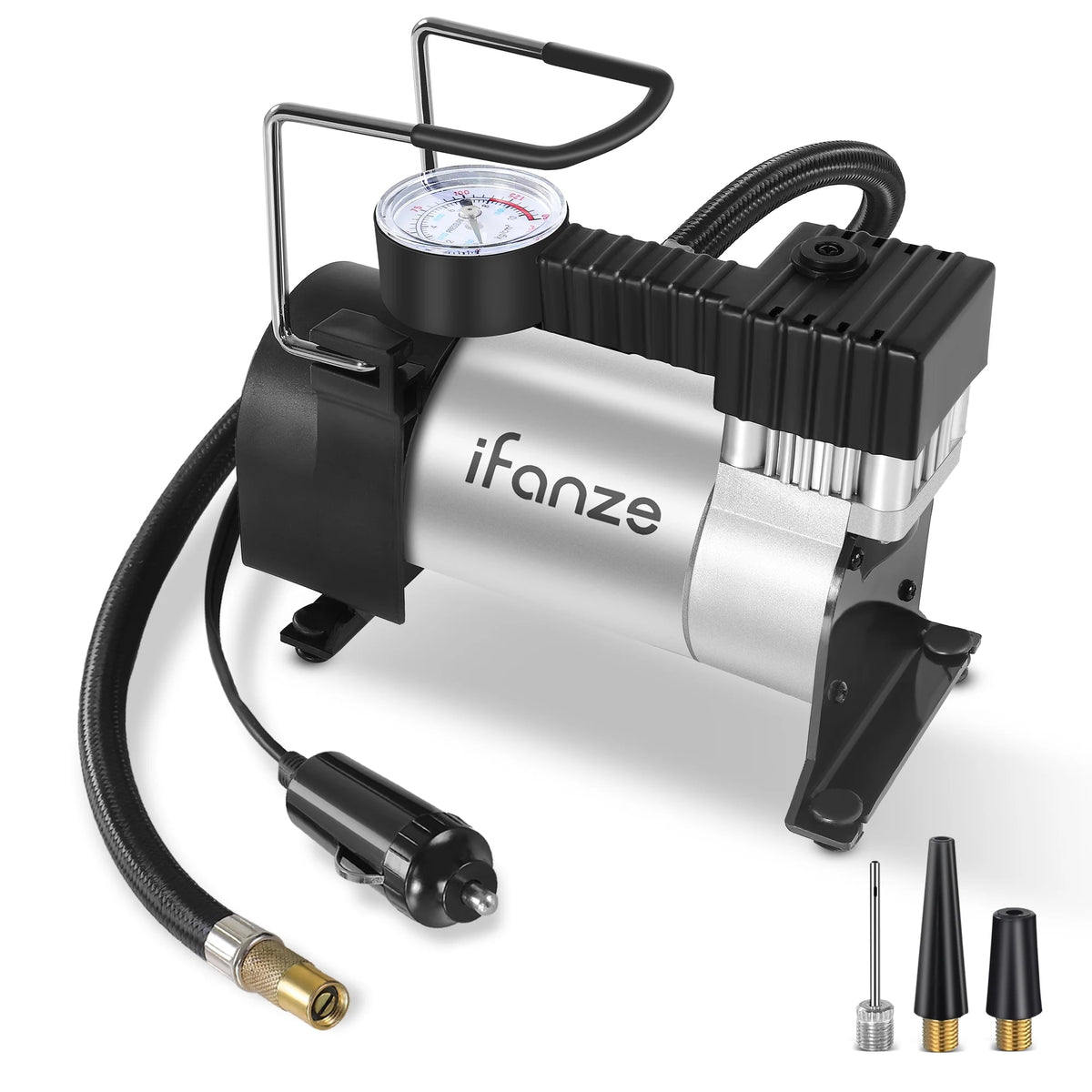 Portable DC 12V Tire Inflator Air Compressor with Mechanical Pressure Gauge Q336